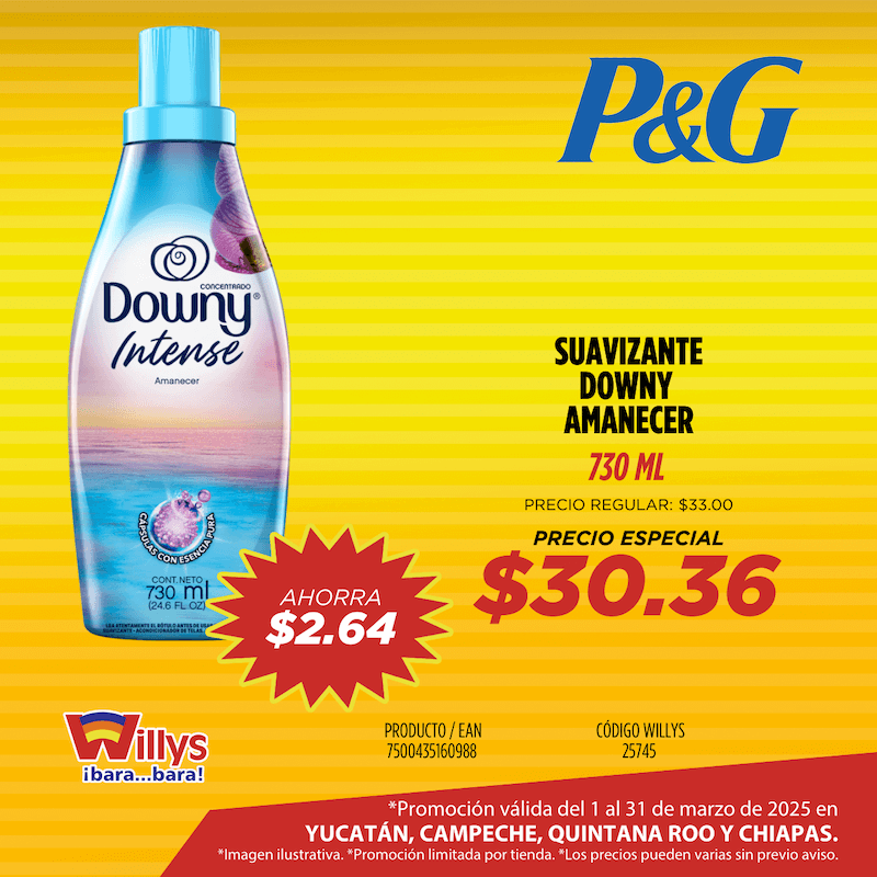 SUAVIZANTE DOWNY AMANECER 730ML