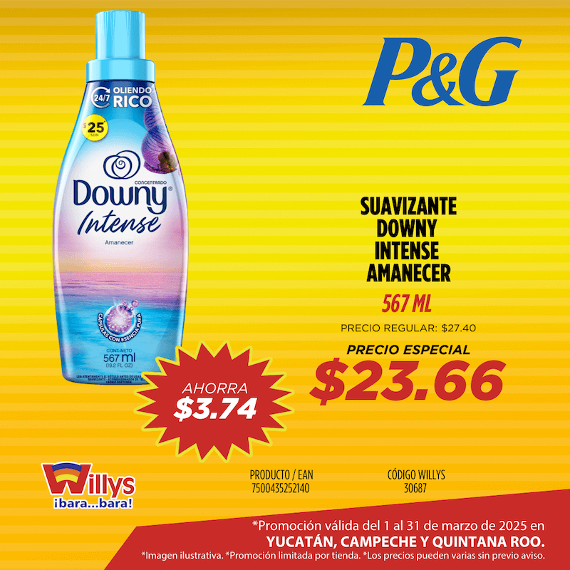 SUAVIZANTE DOWNY INTENESE AMANECER 567ML