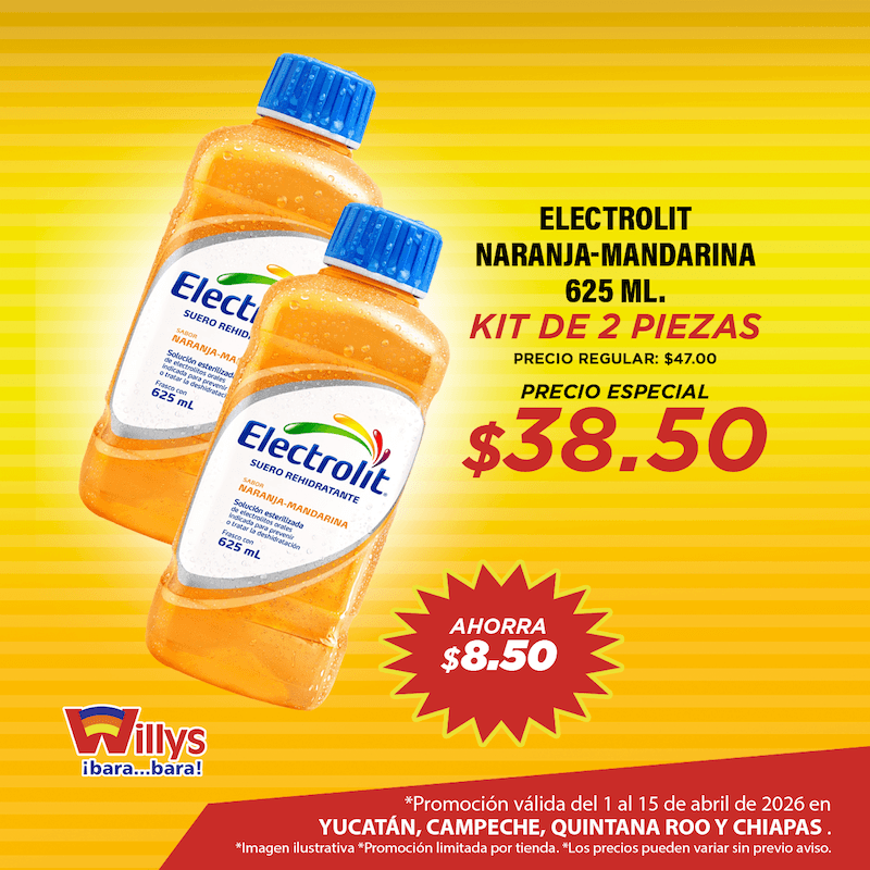 ELECTROLIT NARANJA-MANDARINA 625ML