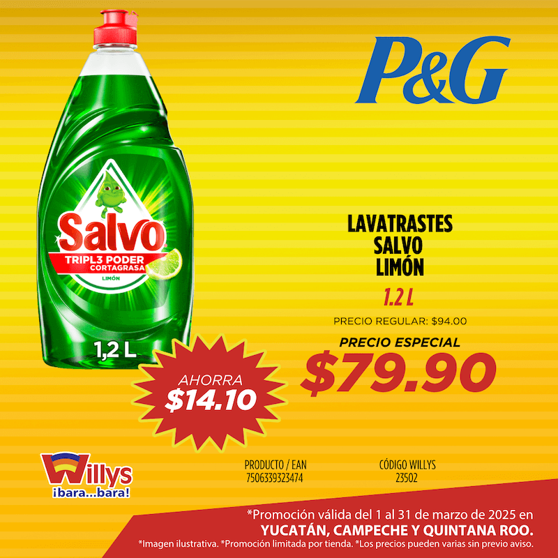 LAVATRASTES SALVO LIMON 1.2L
