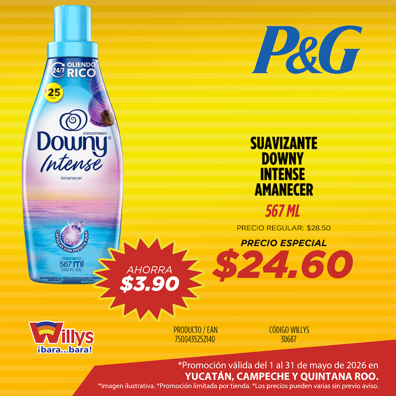 SUAVIZANTE DOWNY INTENSE AMANECER 567ML