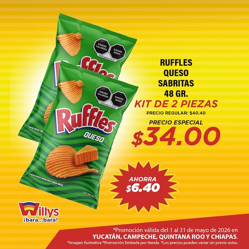 RUFFLES QUESO SABRITAS 48GR