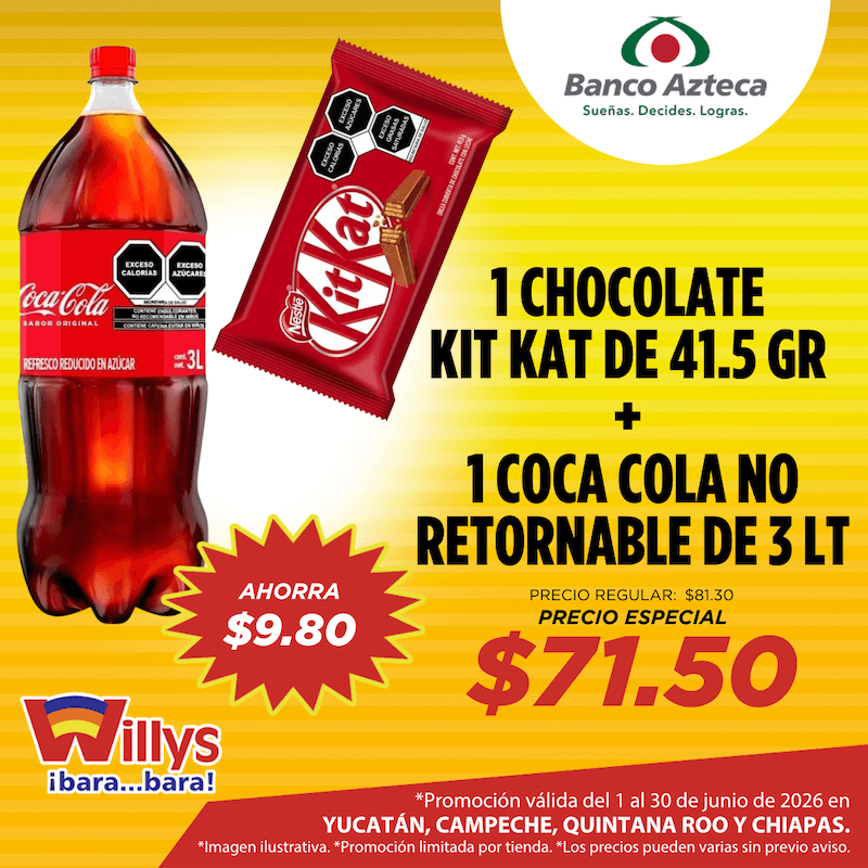 KIT  KAT 41.5GR   1 COCA NR 3LT