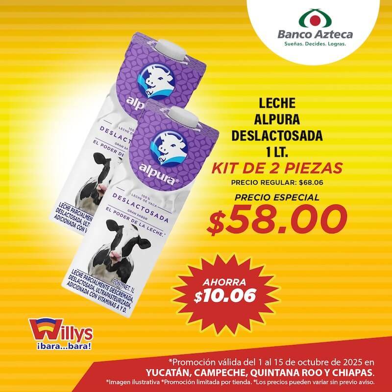 LECHE ALPURA DESLACTOSADA 1 LT