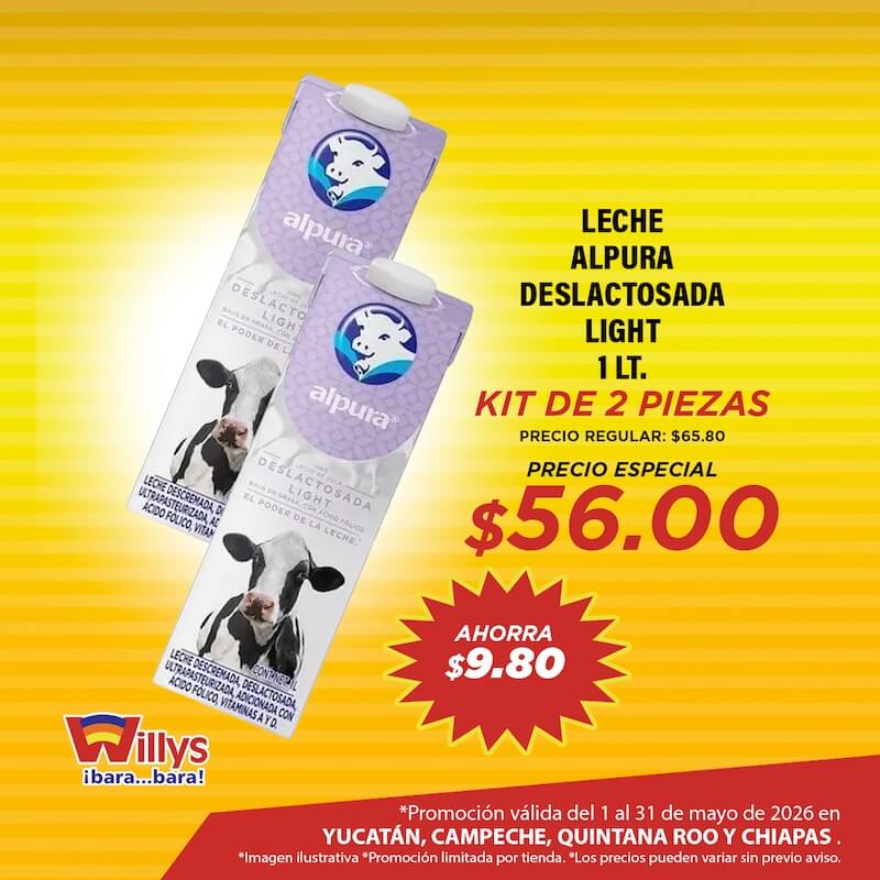 LECHE ALPURA DESLACTOSADA LIGHT 1LT