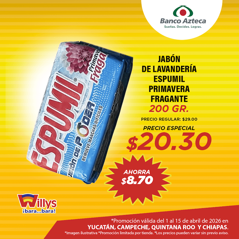 JABON DE LAVANDERIA ESPUMIL PRIMAVERA FRAGANTE 200GR