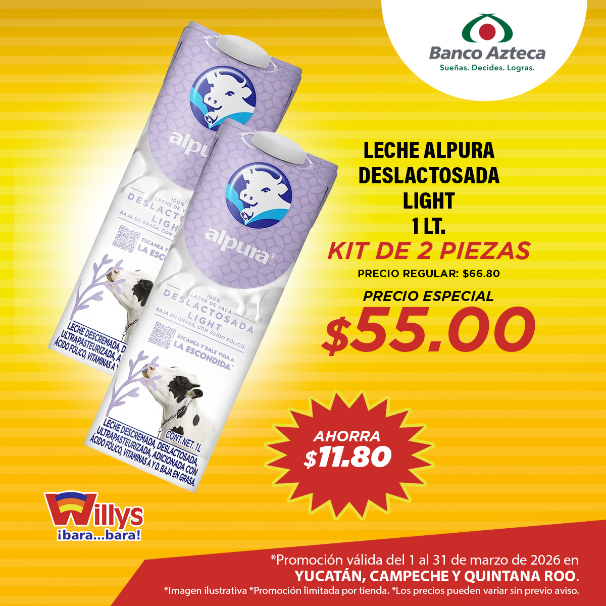 LECHE ALPURA DESLACTOSADA LIGHT 1LT