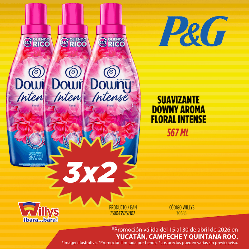 SUAVIZANTE DOWNY AROMA FLORAL INTENSE 567ML