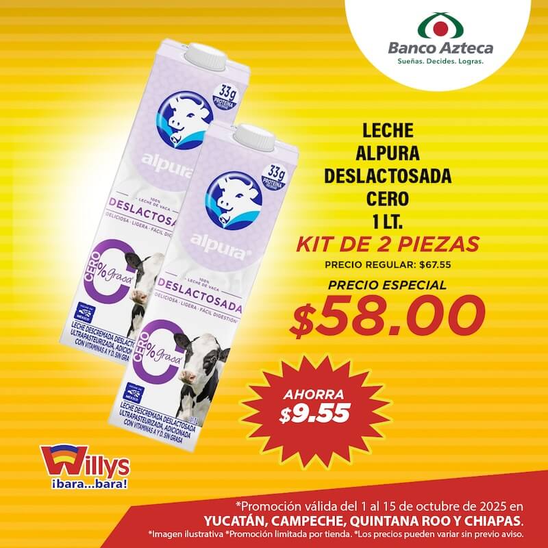 LECHE ALPURA DESLACTOSADA CERO 1 LT