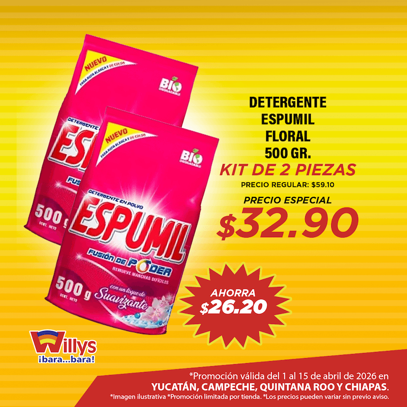 DETERGENTE ESPUMIL FLORAL 500GR