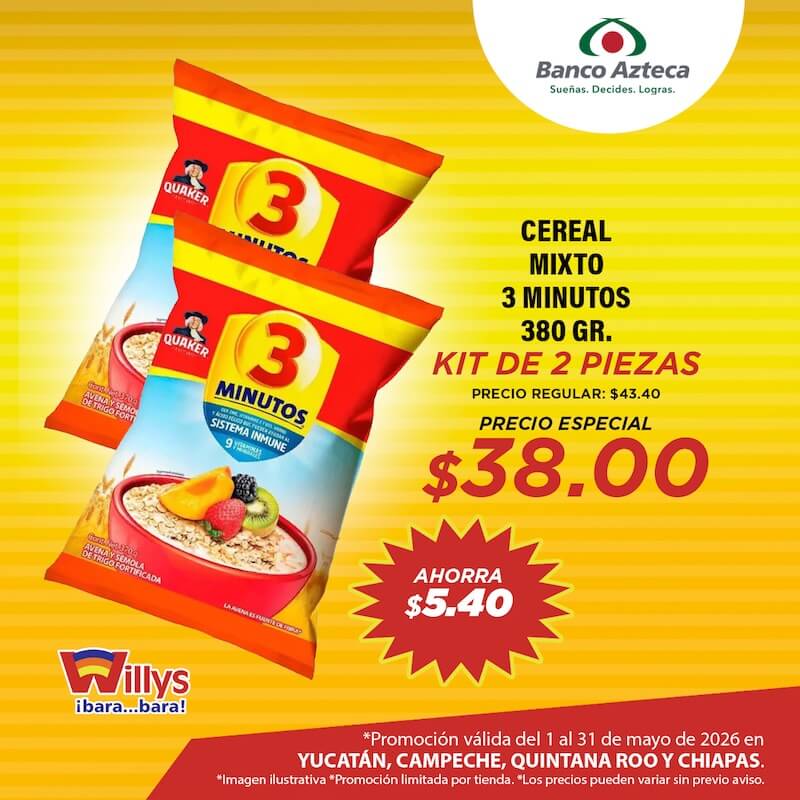 CEREAL MIXTO 3 MINUTOS 380GR