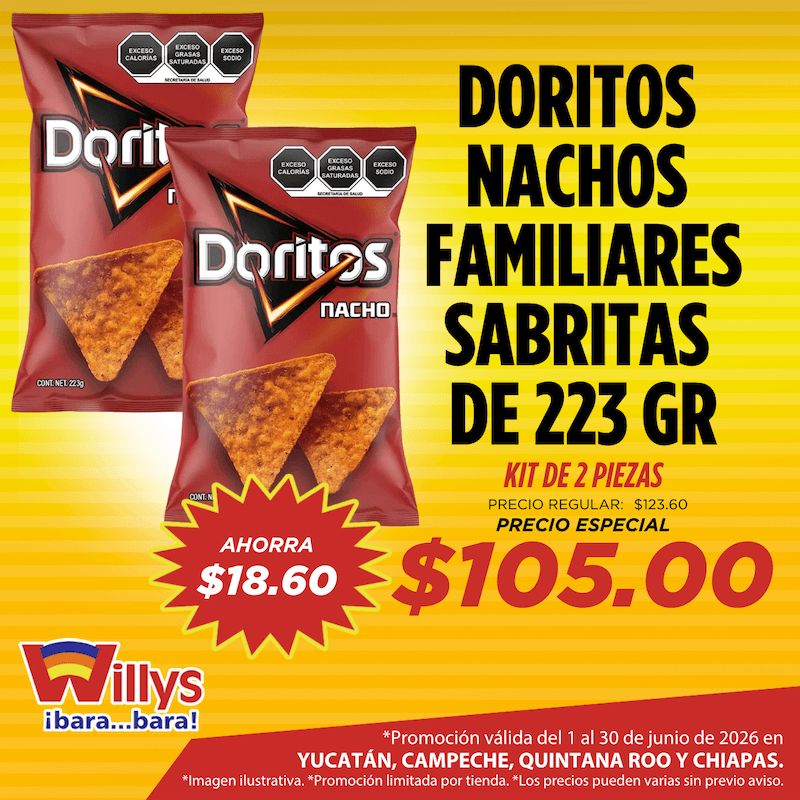 DORITOS NACHOS FAMILIARES 223GR