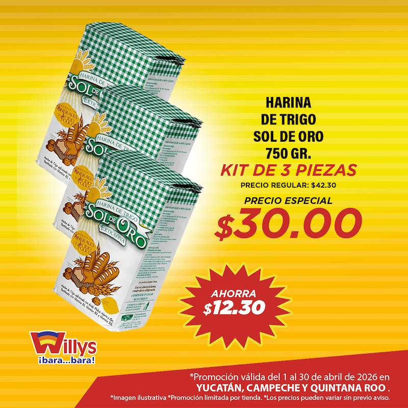 HARINA DE TRIGO SOL DE ORO 750GR