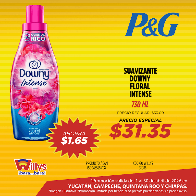 SUAVIZANTE DOWNY FLORAL INTENSE 730ML