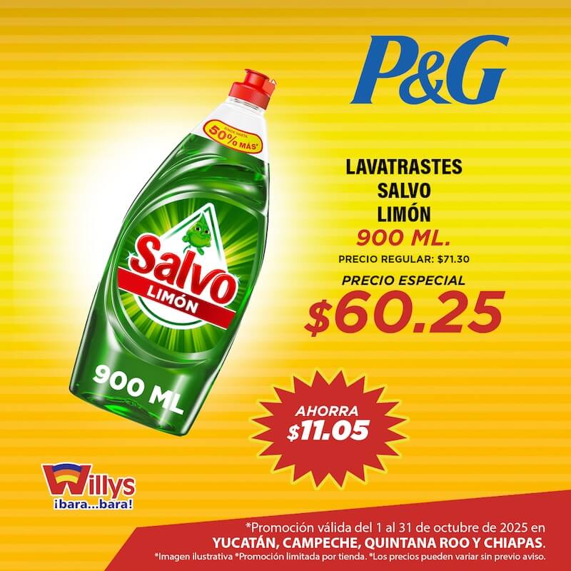 LAVATRASTES SALVO LIMON 900ML