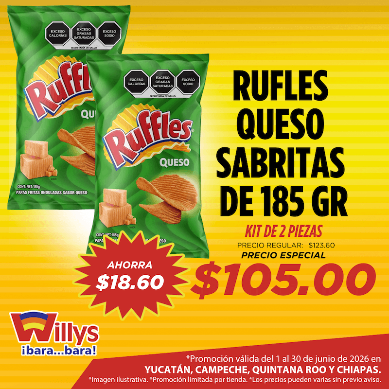 RUFLES QUESO SABRITAS 185GR
