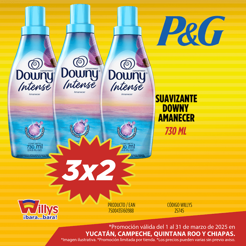 SUAVIZANTE DOWNY AMANECER 730ML