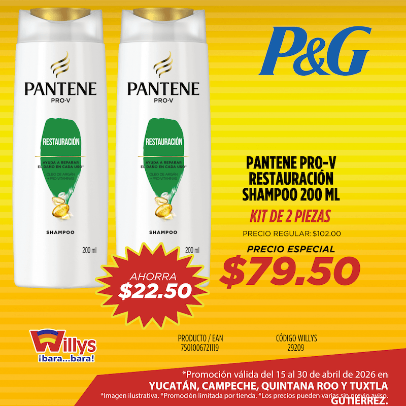 PANTENE PRO V RESTAURACIÓN SHAMPOO 200ML
