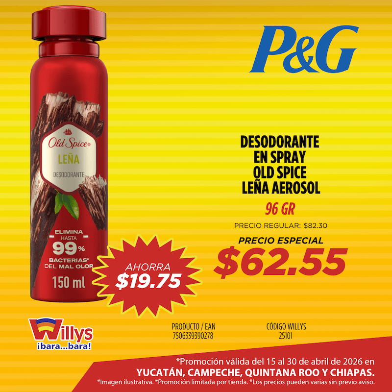 DESODORANTE EN SPRAY OLD SPICE LEÑA AEROSOL 96GR