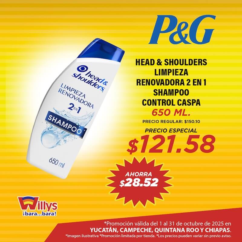HEAD AND SHOULDERS LIMPIEZA RENOVADORA 2 EN 1 650ML