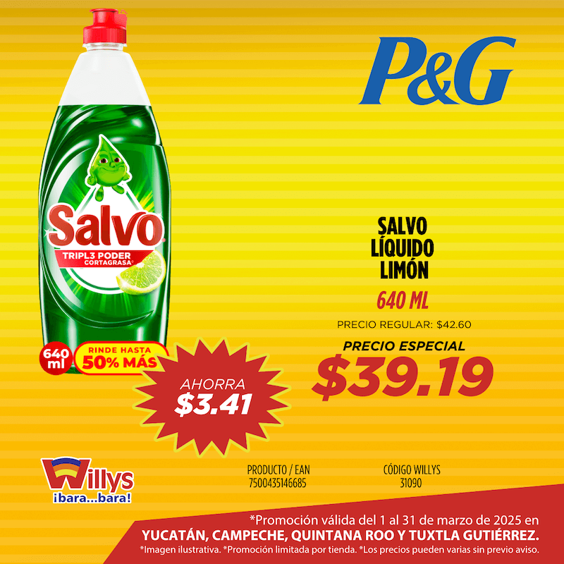 SALVO LIQUIDO LIMON 640ML